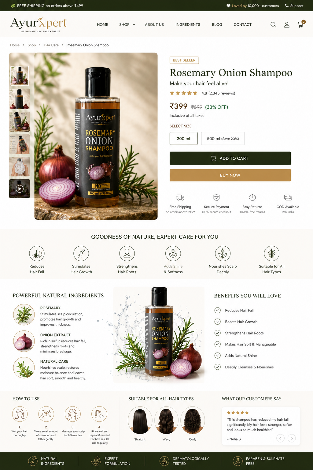 Rosemary Onion Shampoo